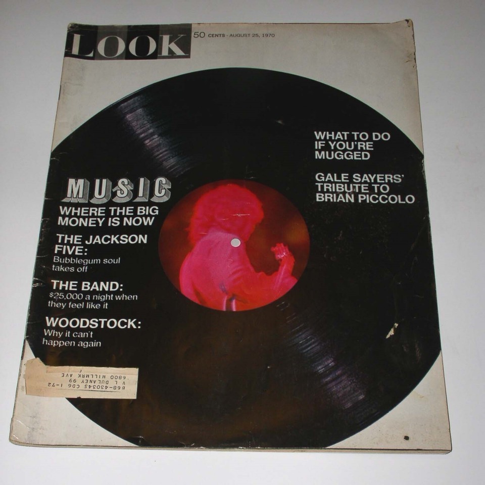 The Jackson Five The Band Woodstock Look Magazine Vintage 1970 Gayle Sayers - $24.99