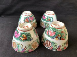 antique chinese porcelain. Set of 4 little bowls . Marked Bottom - £77.87 GBP