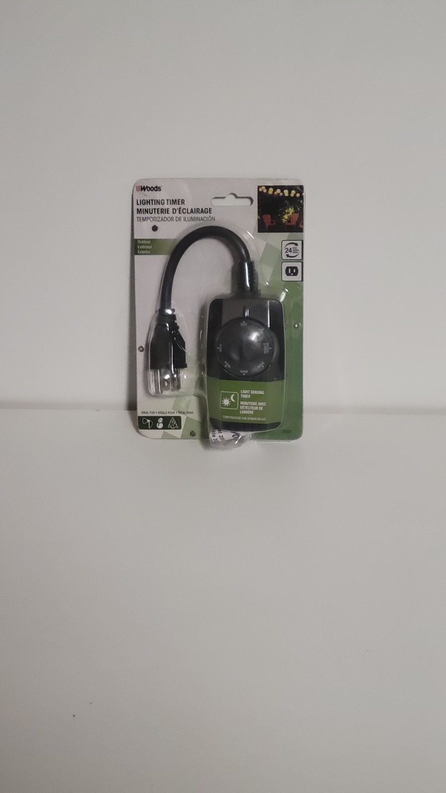 Woods Cable 2001 Outdoor 24-Hour Mechanical Light Sensor Timer, Black - $17.00