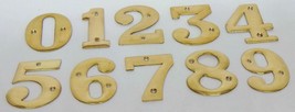 Solid Brass House Door Numbers 2-3/8&quot; Inch (6cm) 0123456789 Offices Hotels Gate - £1.95 GBP+