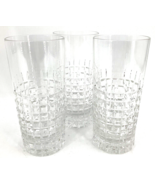 Faceted Square Cut Crystal Clear Highball 12 oz Glasses, Cocktails, 6&quot; S... - £46.77 GBP