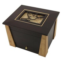 Large 200 Cubic Inch Wood Craftsman Memory Chest Funeral Cremation Urn w/Dove - £381.18 GBP