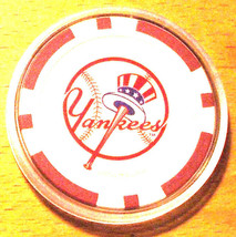 (1) New York Yankees Poker Chip Golf Ball Marker - Red - £6.21 GBP