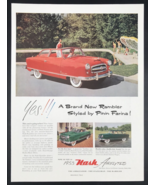 1953 Nash Motors Airflytes Red Rambler Pinin Farina Print Ad 13.5&quot; x 10&quot; - £9.23 GBP