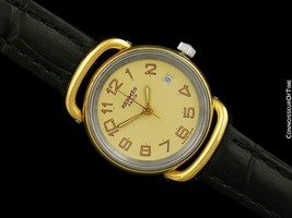 Hermes Pullman Ladies Luxury Ss Steel &amp; 18K Gold Plated Watch - Mint - Warranty - £855.80 GBP