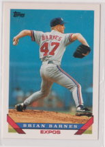 Brian Barnes Expos Pitcher 1993 Topps Card # 112 Near Mint - £1.11 GBP