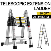 16.5Ft Telescopic Extension Ladder Aluminum Folding Multi-Use Step Non-S... - £158.64 GBP