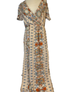 Shein Faux Wrap Maxi Dress Women&#39;s Large Multi-Colored NEW - $18.17 CAD