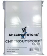 CheckOutStore Crystal Clear Silver Age Thick Comic Book Bags /w Backing ... - €22,20 EUR+