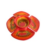 Vtg MCM Mid Century Lazy Susan Serving chip dip Set Calif Pottery drip g... - $39.99