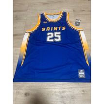 Emmanuel College Saints Boston Basketball Jersey NWT 2XL New Balance Blu... - $49.03
