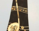 Steven Harris Men’s Neck Tie Black with Musical Note Pattern  - $4.94