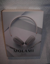 Molami Plica White And Copper Napa Leather In-line Microphone Headphones - £20.28 GBP