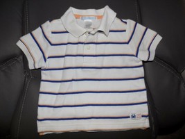 Janie and Jack Multi Color Striped Cotton Polo Shirt Size 3/6 Months Boy... - $25.78 CAD