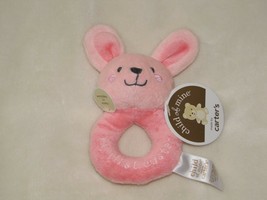 Carters Child of Mine Pink My 1st First Easter Bunny Stuffed Plush Rattl... - $22.76