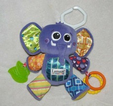 Lamaze Purple Eddie Elephant Pram Soft Sensory Activity Toy Teether Crinkle - £15.81 GBP