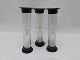 Lot Of (3) 30 Second Black Board Game Sand Timer - £28.56 GBP