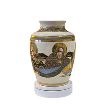 Japanese Satsuma Vase 1920s-40s - Vintage Moriage Ceramic, Elegant Home ... - $188.00