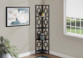 62&quot;H Black Modern Corner Bookshelf Etagere - 4 Tier for Office Bedroom - $2,235.97 MXN