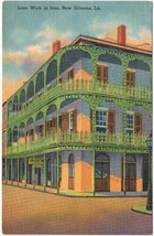 Louisiana Postcard New Orleans Lacework Iron Balcony Royal &amp; St Peter - £2.33 GBP