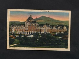 Vintage Postcard 1948 Hotel Roanoke VA Linen Virginia 1940s - £3.92 GBP