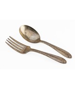National Sterling Margaret Rose Baby Spoon and Fork Set Nice Vintage - $164.79 CAD