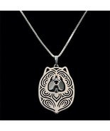 New Women’s Silver Tone Chow Chow Fashion Necklace - £7.91 GBP