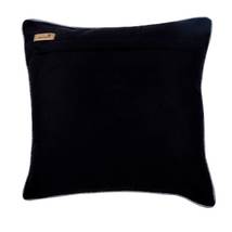 Black Decorative Pillow Cover, Silver Print 16&quot;x16&quot; Velvet, Behind the Damask - £31.25 GBP+