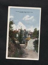 Vintage Linen Postcard Mohonk Lake House Spring Path NY  - $2.99