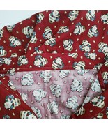 Pillowcase Christmas Santa Motif Maroon Handmade 21&quot; x 32&quot;  Unused - $162.50 MXN