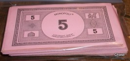 Monopoly Money- Five Dollar Bills - £4.32 GBP
