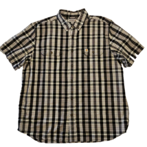 Carhartt Plaid Shirt Mens XL Reg Black Relaxed Fit Short Sleeve Cotton 1... - $310.34 MXN