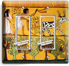 Ancient Egyptian People Hieroglyph Wall ART2 Gfci Light Switch Plate Room Decor - £9.63 GBP