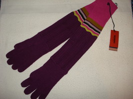 NWT Missoni for Target 2011 Chevron Passion Purple Elbow Length Gloves One Size - £23.72 GBP