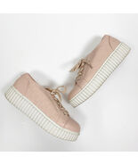 MICHAEL Michael Kors Girls Blush Pink Signature Logo Lace Up Sneakers Si... - $264.40 MXN