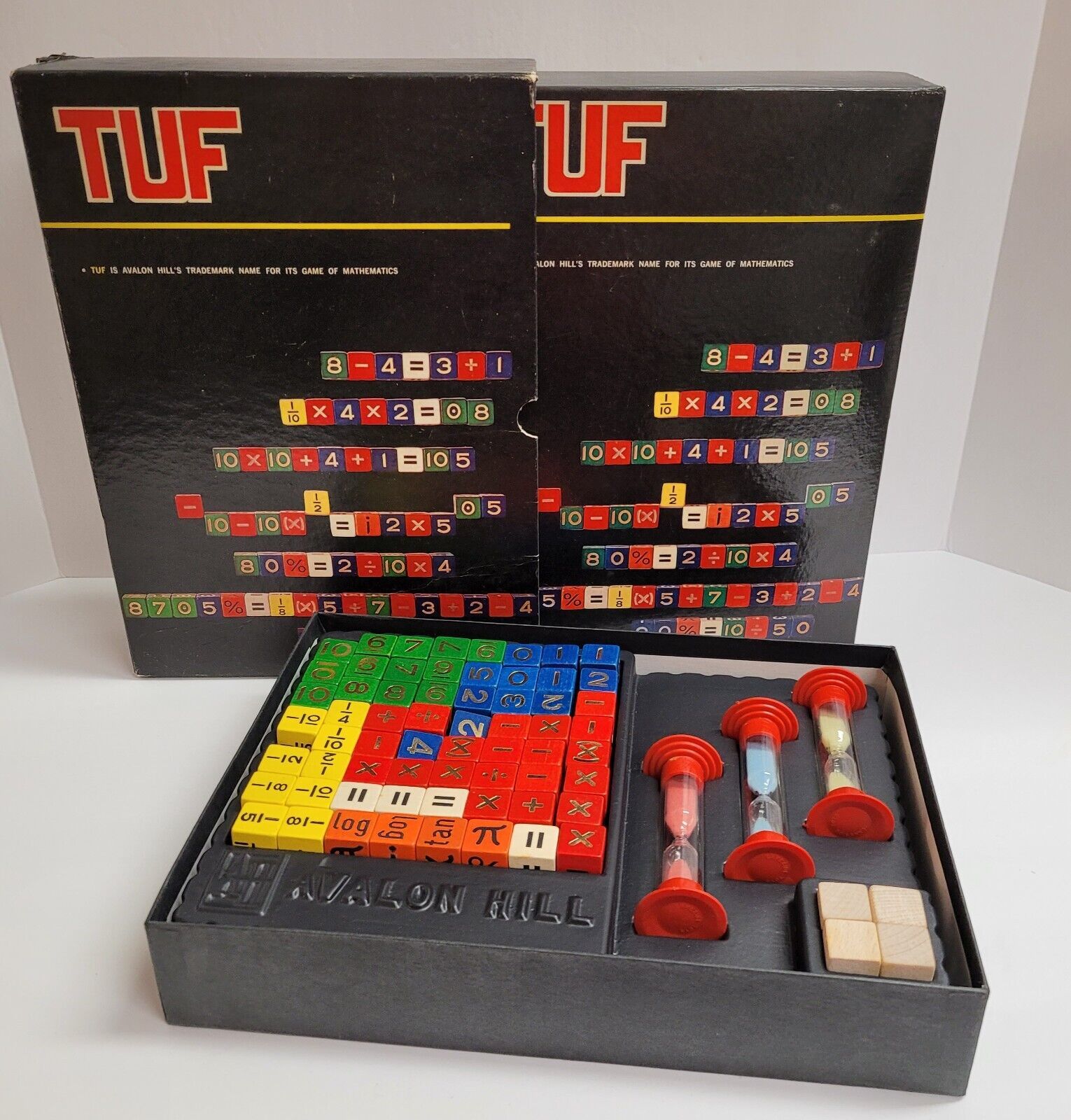 Vintage 1969 TUF Bookshelf Board Game Avalon Hill Math Educational 99% Complete - $11.87