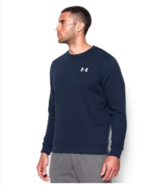 Under Armour Men&#39;s Rival Crew Neck fitted Sweatshirt Fleece lining sport... - £23.59 GBP