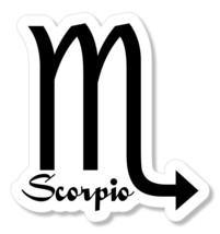 Scorpio Zodiac Sign Logo Car Astrological Astrology Vinyl Sticker Decal 4&quot; FC-V - £3.58 GBP