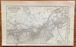1923 Antique CANADIAN PACIFIC EASTERN SECTION Map Vintage RAILWAY Map - $13.57 CAD