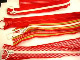 Heavy Duty Zippers in Red  - $6.00