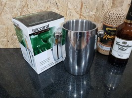 Baccarat Avalon Wine/Champagne Cooler Stainless Steel Bottle Holder 11 X 20cm - £20.56 GBP