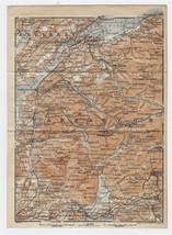 1910 Original Antique Map Of Carnarvon Caernarfon Snowdon Bangor Tremadog Wales - £17.09 GBP