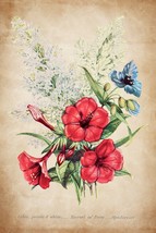 13727.Decor Poster print.Room Wall art design.Flowers bouquet.Floral arrangement - £12.91 GBP+