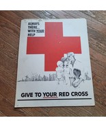Vtg Red Cross Always There With Your Help Poster Advertisement 19 x 15&quot; ... - $2,270.47 MXN