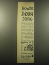 1959 Columbia Records Advertisement - Flower Drum Song - £11.82 GBP