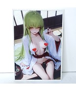 C.C. Sake Waifu Card Anime Silver Glitter Girl Wall Art Oversized Board A5 - €19,60 EUR
