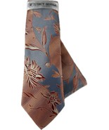 Stacy Adams Men's Tie and Hanky Set Melon Cobalt Blue Floral Pattern 3.25" Wide - $21.99