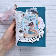 Mermaid junk journal handmade Ocean journal Nautical blue junk book for ... - £393.83 GBP