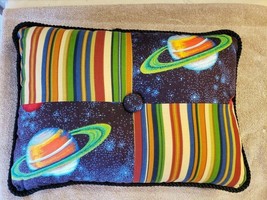 Accent Pillow Solar System Astronomy Saturn Planets Stars Reversible - £23.60 GBP