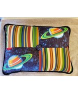 Accent Pillow Solar System Astronomy Saturn Planets Stars Reversible - £23.21 GBP